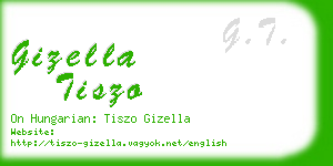 gizella tiszo business card